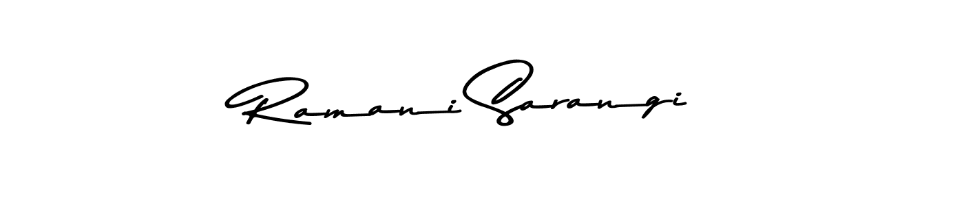 Create a beautiful signature design for name Ramani Sarangi. With this signature (Asem Kandis PERSONAL USE) fonts, you can make a handwritten signature for free. Ramani Sarangi signature style 9 images and pictures png