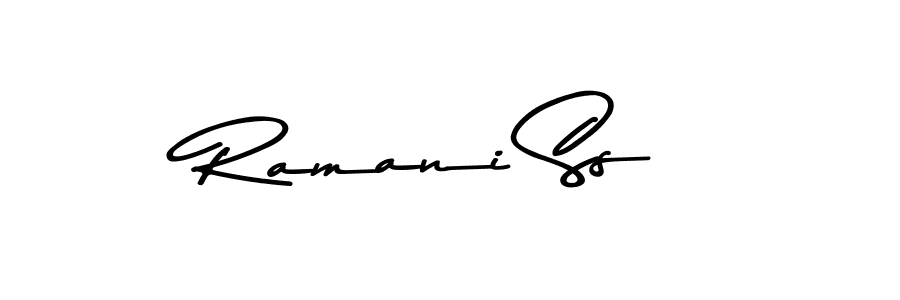 How to make Ramani Ss name signature. Use Asem Kandis PERSONAL USE style for creating short signs online. This is the latest handwritten sign. Ramani Ss signature style 9 images and pictures png