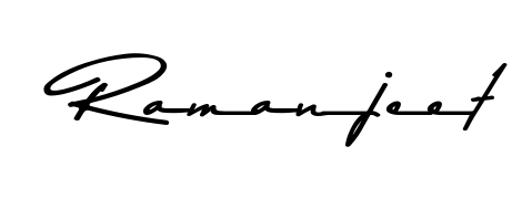 Achieve flawless digital penmanship with Ramanjeet name in Asem Kandis PERSONAL USE font. The perfect tool for creating online signatures. Ramanjeet signature style 9 images and pictures png