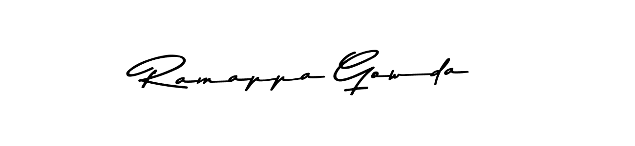 Use a signature maker to create a handwritten signature online. With this signature software, you can design (Asem Kandis PERSONAL USE) your own signature for name Ramappa Gowda. Ramappa Gowda signature style 9 images and pictures png