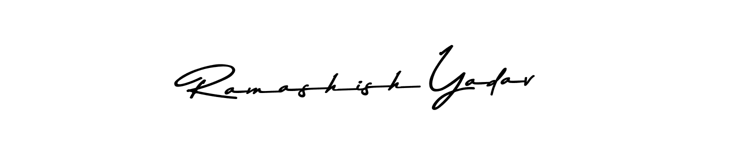 Design your own signature with our free online signature maker. With this signature software, you can create a handwritten (Asem Kandis PERSONAL USE) signature for name Ramashish Yadav. Ramashish Yadav signature style 9 images and pictures png