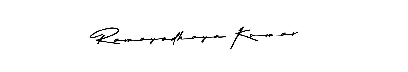 Create a beautiful signature design for name Ramayodhaya Kumar. With this signature (Asem Kandis PERSONAL USE) fonts, you can make a handwritten signature for free. Ramayodhaya Kumar signature style 9 images and pictures png