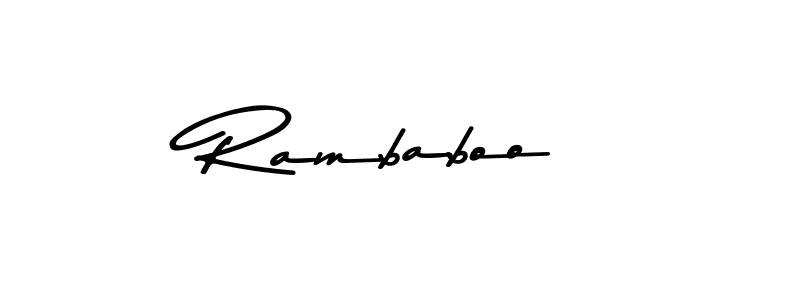 Asem Kandis PERSONAL USE is a professional signature style that is perfect for those who want to add a touch of class to their signature. It is also a great choice for those who want to make their signature more unique. Get Rambaboo name to fancy signature for free. Rambaboo signature style 9 images and pictures png