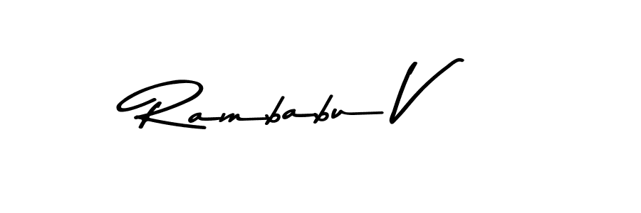 Best and Professional Signature Style for Rambabu V. Asem Kandis PERSONAL USE Best Signature Style Collection. Rambabu V signature style 9 images and pictures png