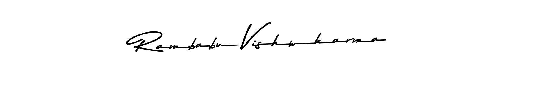 if you are searching for the best signature style for your name Rambabu Vishwkarma. so please give up your signature search. here we have designed multiple signature styles  using Asem Kandis PERSONAL USE. Rambabu Vishwkarma signature style 9 images and pictures png