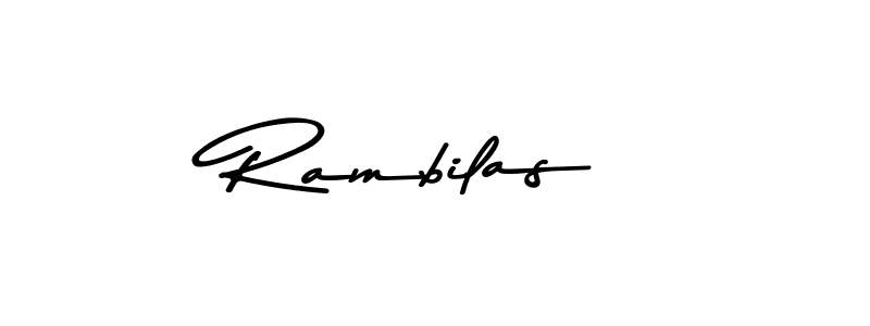 How to make Rambilas signature? Asem Kandis PERSONAL USE is a professional autograph style. Create handwritten signature for Rambilas name. Rambilas signature style 9 images and pictures png