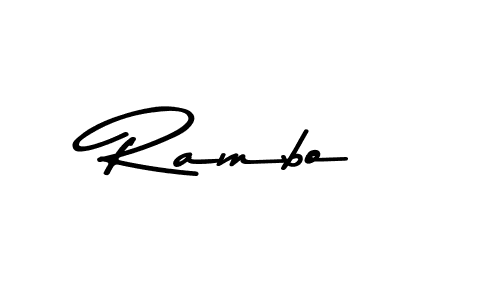 Rambo stylish signature style. Best Handwritten Sign (Asem Kandis PERSONAL USE) for my name. Handwritten Signature Collection Ideas for my name Rambo. Rambo signature style 9 images and pictures png