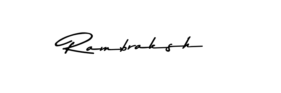 The best way (Asem Kandis PERSONAL USE) to make a short signature is to pick only two or three words in your name. The name Rambraksh include a total of six letters. For converting this name. Rambraksh signature style 9 images and pictures png