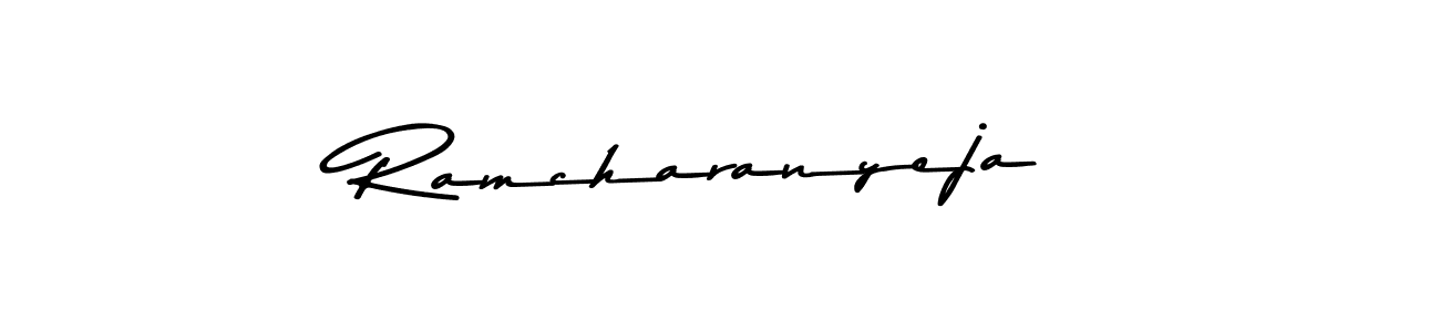 The best way (Asem Kandis PERSONAL USE) to make a short signature is to pick only two or three words in your name. The name Ramcharanyeja include a total of six letters. For converting this name. Ramcharanyeja signature style 9 images and pictures png