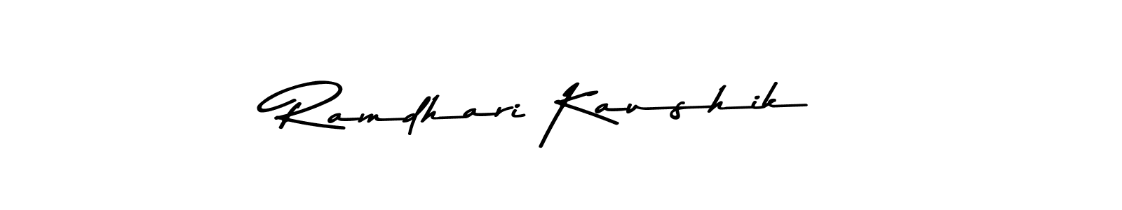 Also You can easily find your signature by using the search form. We will create Ramdhari Kaushik name handwritten signature images for you free of cost using Asem Kandis PERSONAL USE sign style. Ramdhari Kaushik signature style 9 images and pictures png