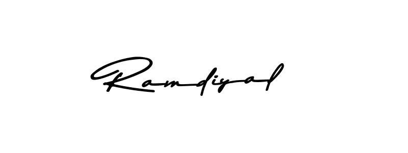 Create a beautiful signature design for name Ramdiyal. With this signature (Asem Kandis PERSONAL USE) fonts, you can make a handwritten signature for free. Ramdiyal signature style 9 images and pictures png