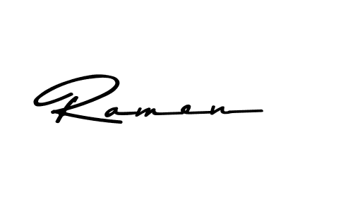 Design your own signature with our free online signature maker. With this signature software, you can create a handwritten (Asem Kandis PERSONAL USE) signature for name Ramen. Ramen signature style 9 images and pictures png