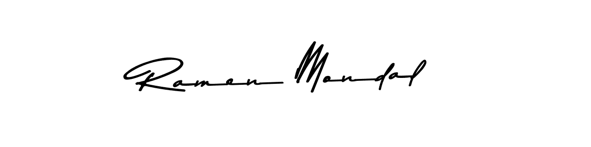 How to make Ramen Mondal signature? Asem Kandis PERSONAL USE is a professional autograph style. Create handwritten signature for Ramen Mondal name. Ramen Mondal signature style 9 images and pictures png