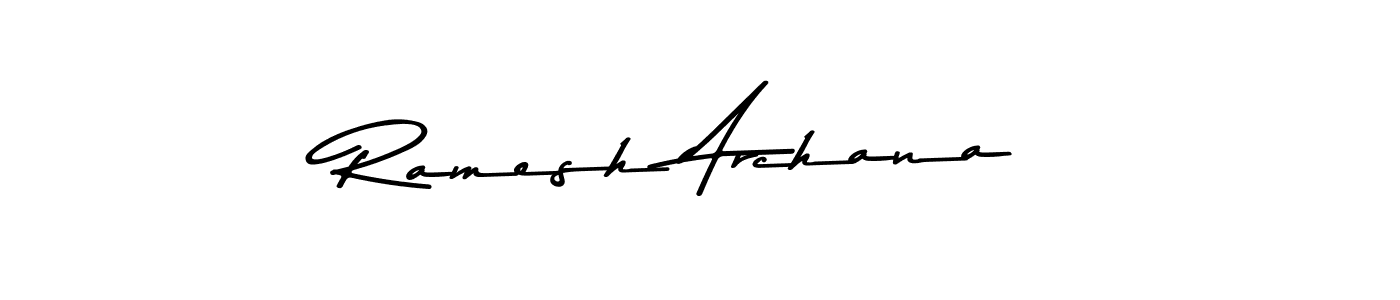 How to make Ramesh Archana signature? Asem Kandis PERSONAL USE is a professional autograph style. Create handwritten signature for Ramesh Archana name. Ramesh Archana signature style 9 images and pictures png