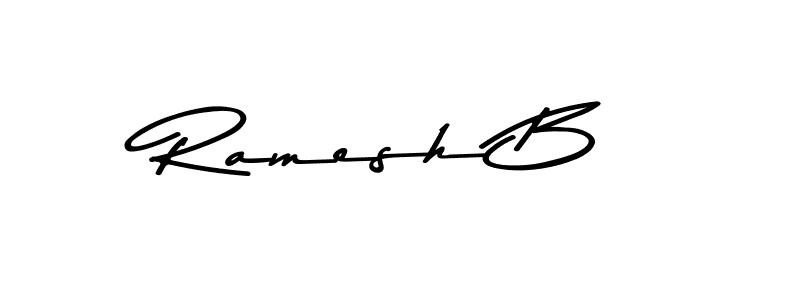 Asem Kandis PERSONAL USE is a professional signature style that is perfect for those who want to add a touch of class to their signature. It is also a great choice for those who want to make their signature more unique. Get Ramesh B name to fancy signature for free. Ramesh B signature style 9 images and pictures png