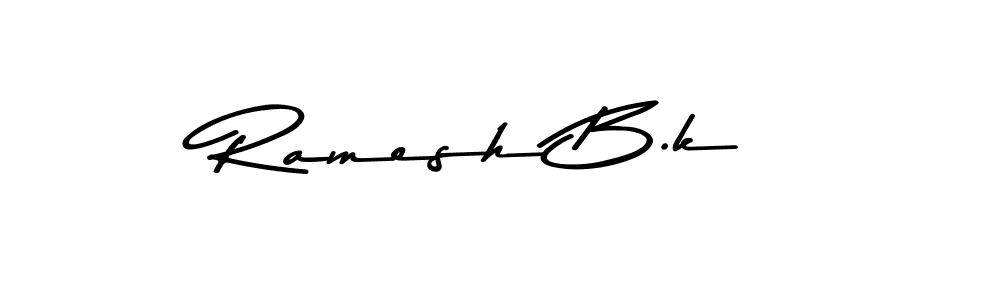 How to make Ramesh B.k name signature. Use Asem Kandis PERSONAL USE style for creating short signs online. This is the latest handwritten sign. Ramesh B.k signature style 9 images and pictures png