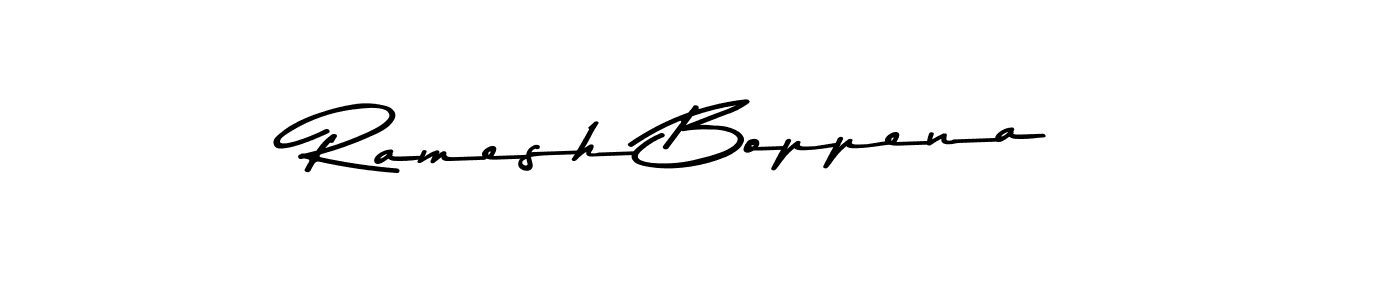 Create a beautiful signature design for name Ramesh Boppena. With this signature (Asem Kandis PERSONAL USE) fonts, you can make a handwritten signature for free. Ramesh Boppena signature style 9 images and pictures png