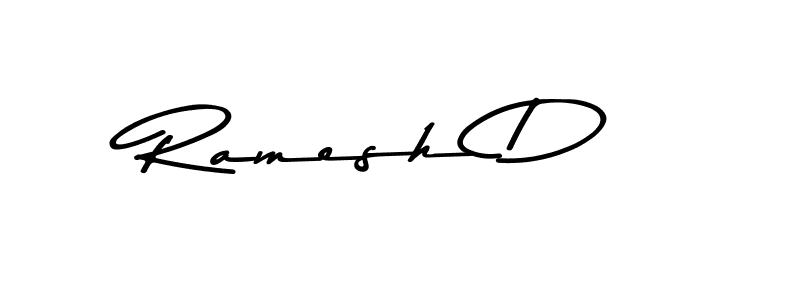 Use a signature maker to create a handwritten signature online. With this signature software, you can design (Asem Kandis PERSONAL USE) your own signature for name Ramesh D. Ramesh D signature style 9 images and pictures png