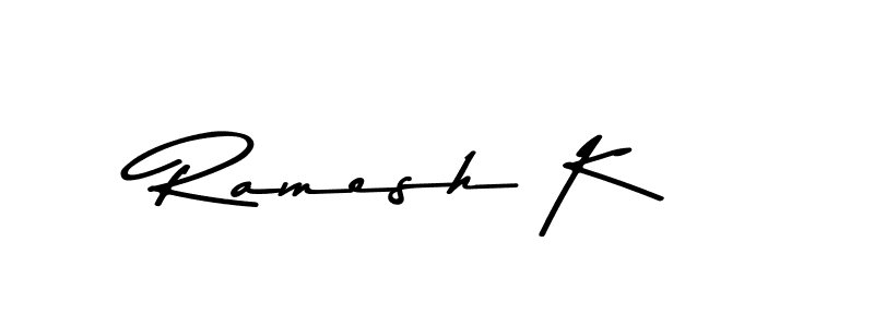 How to make Ramesh K signature? Asem Kandis PERSONAL USE is a professional autograph style. Create handwritten signature for Ramesh K name. Ramesh K signature style 9 images and pictures png