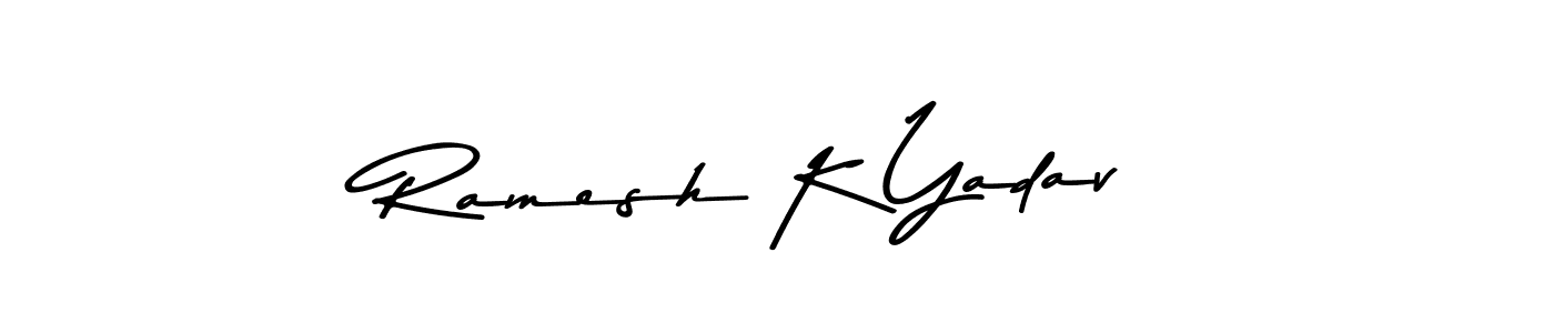 Make a beautiful signature design for name Ramesh K Yadav. With this signature (Asem Kandis PERSONAL USE) style, you can create a handwritten signature for free. Ramesh K Yadav signature style 9 images and pictures png