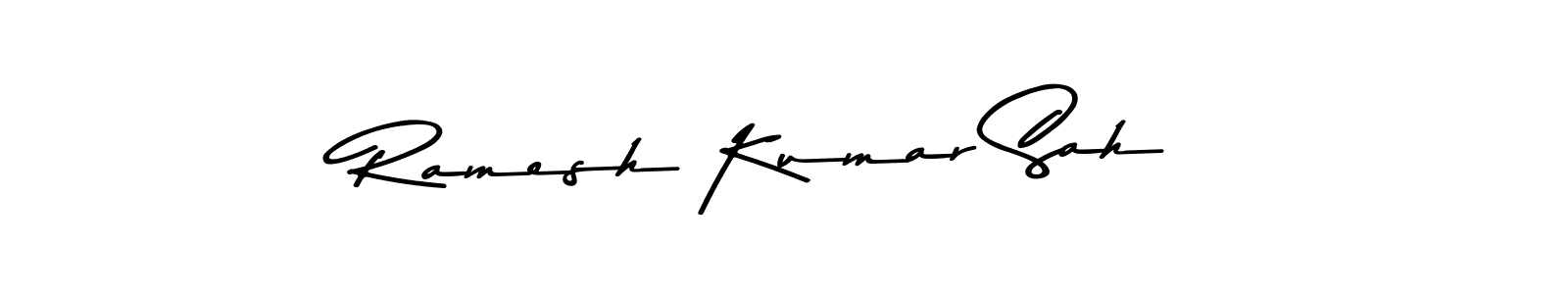 Create a beautiful signature design for name Ramesh Kumar Sah. With this signature (Asem Kandis PERSONAL USE) fonts, you can make a handwritten signature for free. Ramesh Kumar Sah signature style 9 images and pictures png