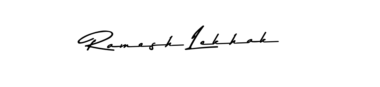 You should practise on your own different ways (Asem Kandis PERSONAL USE) to write your name (Ramesh Lekhak) in signature. don't let someone else do it for you. Ramesh Lekhak signature style 9 images and pictures png