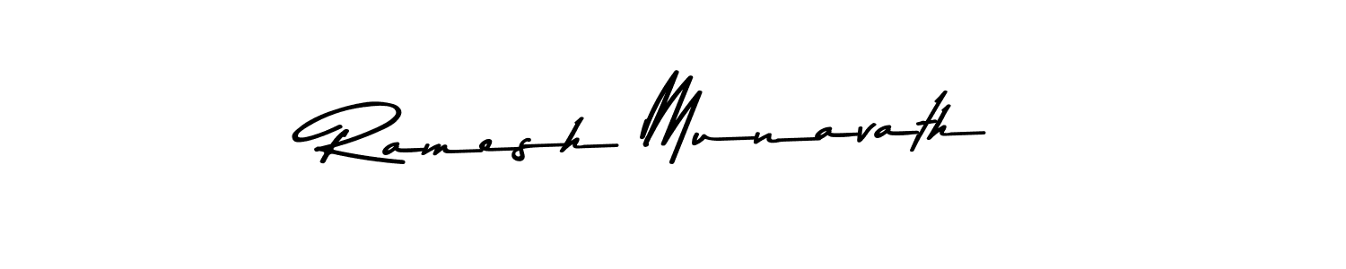 Design your own signature with our free online signature maker. With this signature software, you can create a handwritten (Asem Kandis PERSONAL USE) signature for name Ramesh Munavath. Ramesh Munavath signature style 9 images and pictures png