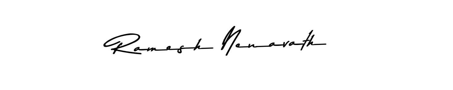 The best way (Asem Kandis PERSONAL USE) to make a short signature is to pick only two or three words in your name. The name Ramesh Nenavath include a total of six letters. For converting this name. Ramesh Nenavath signature style 9 images and pictures png