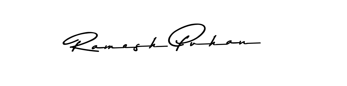 Use a signature maker to create a handwritten signature online. With this signature software, you can design (Asem Kandis PERSONAL USE) your own signature for name Ramesh Puhan. Ramesh Puhan signature style 9 images and pictures png