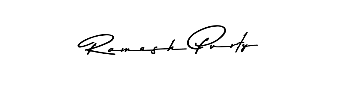 Use a signature maker to create a handwritten signature online. With this signature software, you can design (Asem Kandis PERSONAL USE) your own signature for name Ramesh Purty. Ramesh Purty signature style 9 images and pictures png