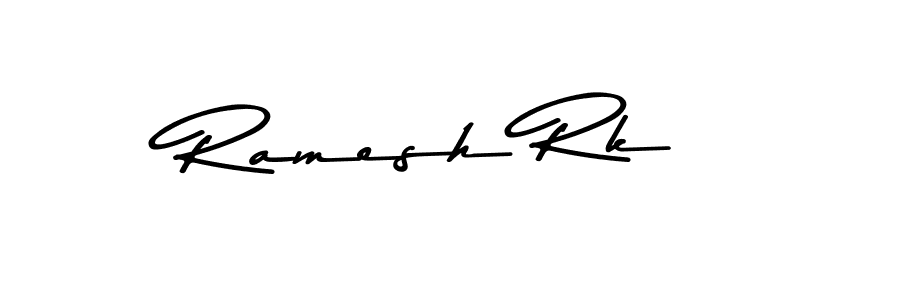 Make a beautiful signature design for name Ramesh Rk. With this signature (Asem Kandis PERSONAL USE) style, you can create a handwritten signature for free. Ramesh Rk signature style 9 images and pictures png