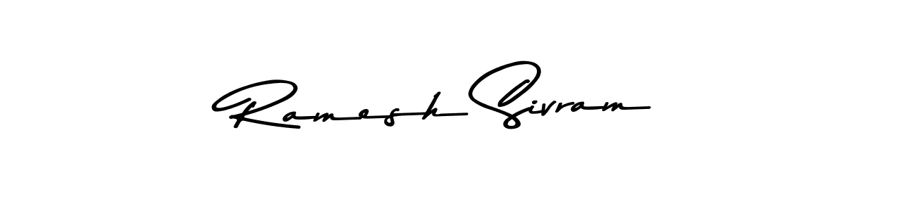 You should practise on your own different ways (Asem Kandis PERSONAL USE) to write your name (Ramesh Sivram) in signature. don't let someone else do it for you. Ramesh Sivram signature style 9 images and pictures png