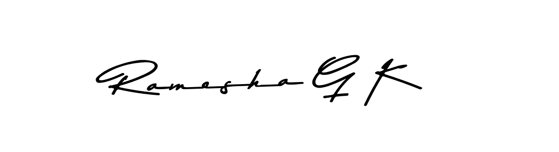 Also we have Ramesha G K name is the best signature style. Create professional handwritten signature collection using Asem Kandis PERSONAL USE autograph style. Ramesha G K signature style 9 images and pictures png