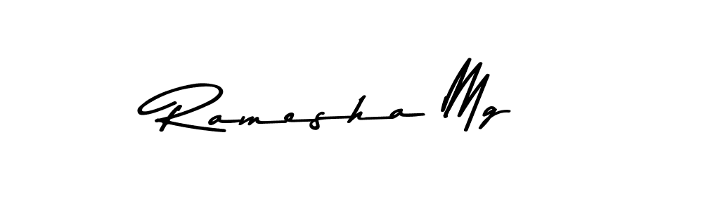 Create a beautiful signature design for name Ramesha Mg. With this signature (Asem Kandis PERSONAL USE) fonts, you can make a handwritten signature for free. Ramesha Mg signature style 9 images and pictures png