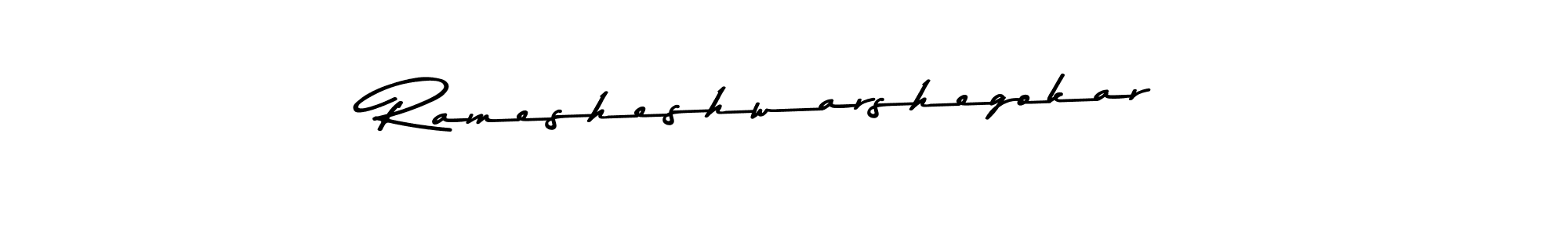 You should practise on your own different ways (Asem Kandis PERSONAL USE) to write your name (Ramesheshwarshegokar) in signature. don't let someone else do it for you. Ramesheshwarshegokar signature style 9 images and pictures png