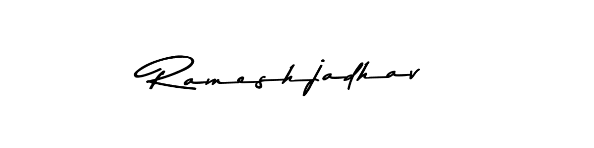 This is the best signature style for the Rameshjadhav name. Also you like these signature font (Asem Kandis PERSONAL USE). Mix name signature. Rameshjadhav signature style 9 images and pictures png
