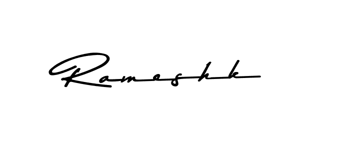 The best way (Asem Kandis PERSONAL USE) to make a short signature is to pick only two or three words in your name. The name Rameshk include a total of six letters. For converting this name. Rameshk signature style 9 images and pictures png