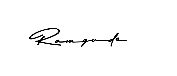 if you are searching for the best signature style for your name Ramgude. so please give up your signature search. here we have designed multiple signature styles  using Asem Kandis PERSONAL USE. Ramgude signature style 9 images and pictures png