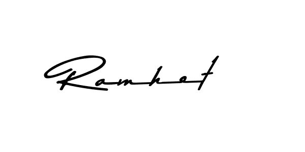 Use a signature maker to create a handwritten signature online. With this signature software, you can design (Asem Kandis PERSONAL USE) your own signature for name Ramhet. Ramhet signature style 9 images and pictures png