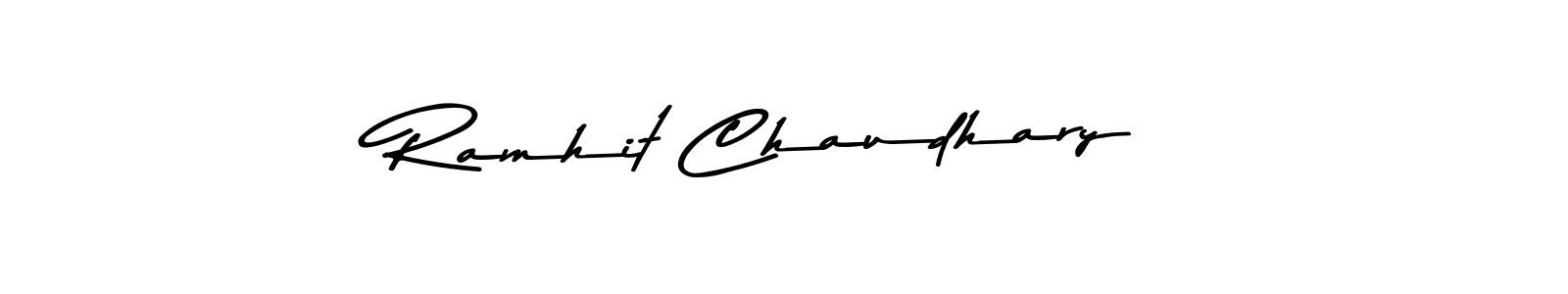 The best way (Asem Kandis PERSONAL USE) to make a short signature is to pick only two or three words in your name. The name Ramhit Chaudhary include a total of six letters. For converting this name. Ramhit Chaudhary signature style 9 images and pictures png