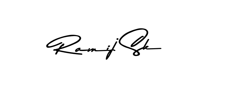 Use a signature maker to create a handwritten signature online. With this signature software, you can design (Asem Kandis PERSONAL USE) your own signature for name Ramij Sk. Ramij Sk signature style 9 images and pictures png