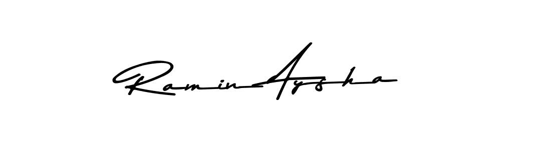 Design your own signature with our free online signature maker. With this signature software, you can create a handwritten (Asem Kandis PERSONAL USE) signature for name Ramin Aysha. Ramin Aysha signature style 9 images and pictures png