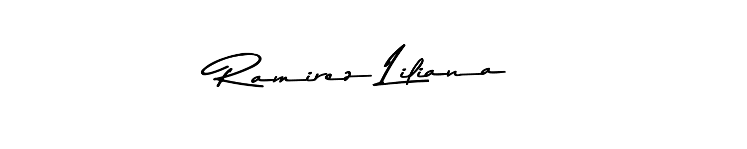 Use a signature maker to create a handwritten signature online. With this signature software, you can design (Asem Kandis PERSONAL USE) your own signature for name Ramirez Liliana. Ramirez Liliana signature style 9 images and pictures png