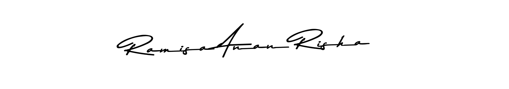 Ramisa Anan Risha stylish signature style. Best Handwritten Sign (Asem Kandis PERSONAL USE) for my name. Handwritten Signature Collection Ideas for my name Ramisa Anan Risha. Ramisa Anan Risha signature style 9 images and pictures png