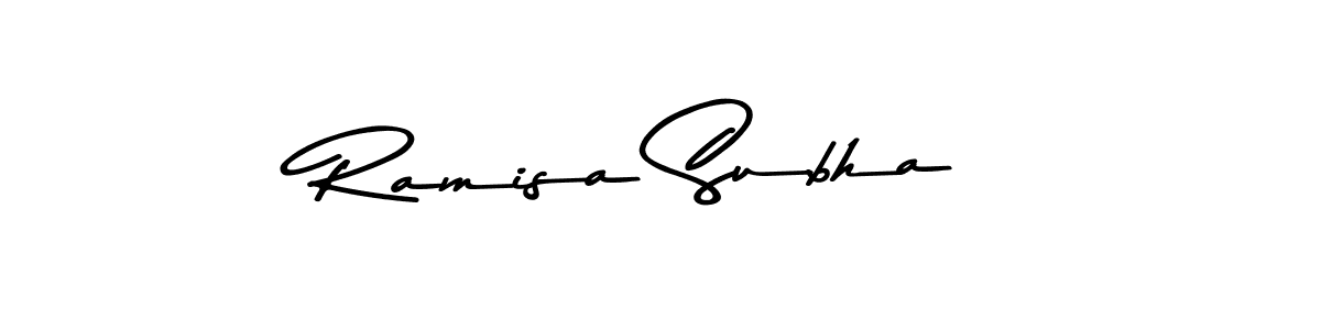 Ramisa Subha stylish signature style. Best Handwritten Sign (Asem Kandis PERSONAL USE) for my name. Handwritten Signature Collection Ideas for my name Ramisa Subha. Ramisa Subha signature style 9 images and pictures png