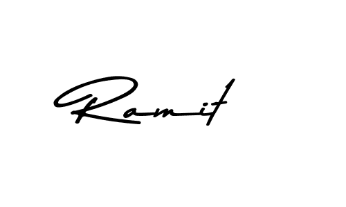 How to make Ramit name signature. Use Asem Kandis PERSONAL USE style for creating short signs online. This is the latest handwritten sign. Ramit signature style 9 images and pictures png