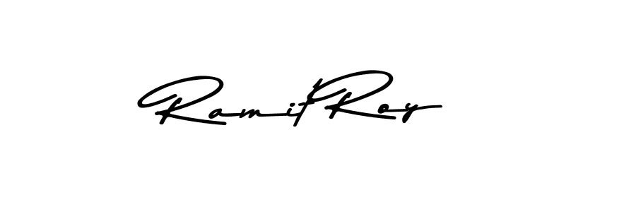 The best way (Asem Kandis PERSONAL USE) to make a short signature is to pick only two or three words in your name. The name Ramit Roy include a total of six letters. For converting this name. Ramit Roy signature style 9 images and pictures png