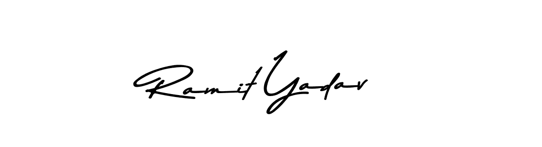 Create a beautiful signature design for name Ramit Yadav. With this signature (Asem Kandis PERSONAL USE) fonts, you can make a handwritten signature for free. Ramit Yadav signature style 9 images and pictures png