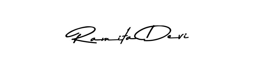Design your own signature with our free online signature maker. With this signature software, you can create a handwritten (Asem Kandis PERSONAL USE) signature for name Ramita Devi. Ramita Devi signature style 9 images and pictures png