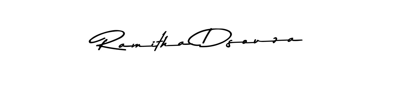 Ramitha Dsouza stylish signature style. Best Handwritten Sign (Asem Kandis PERSONAL USE) for my name. Handwritten Signature Collection Ideas for my name Ramitha Dsouza. Ramitha Dsouza signature style 9 images and pictures png